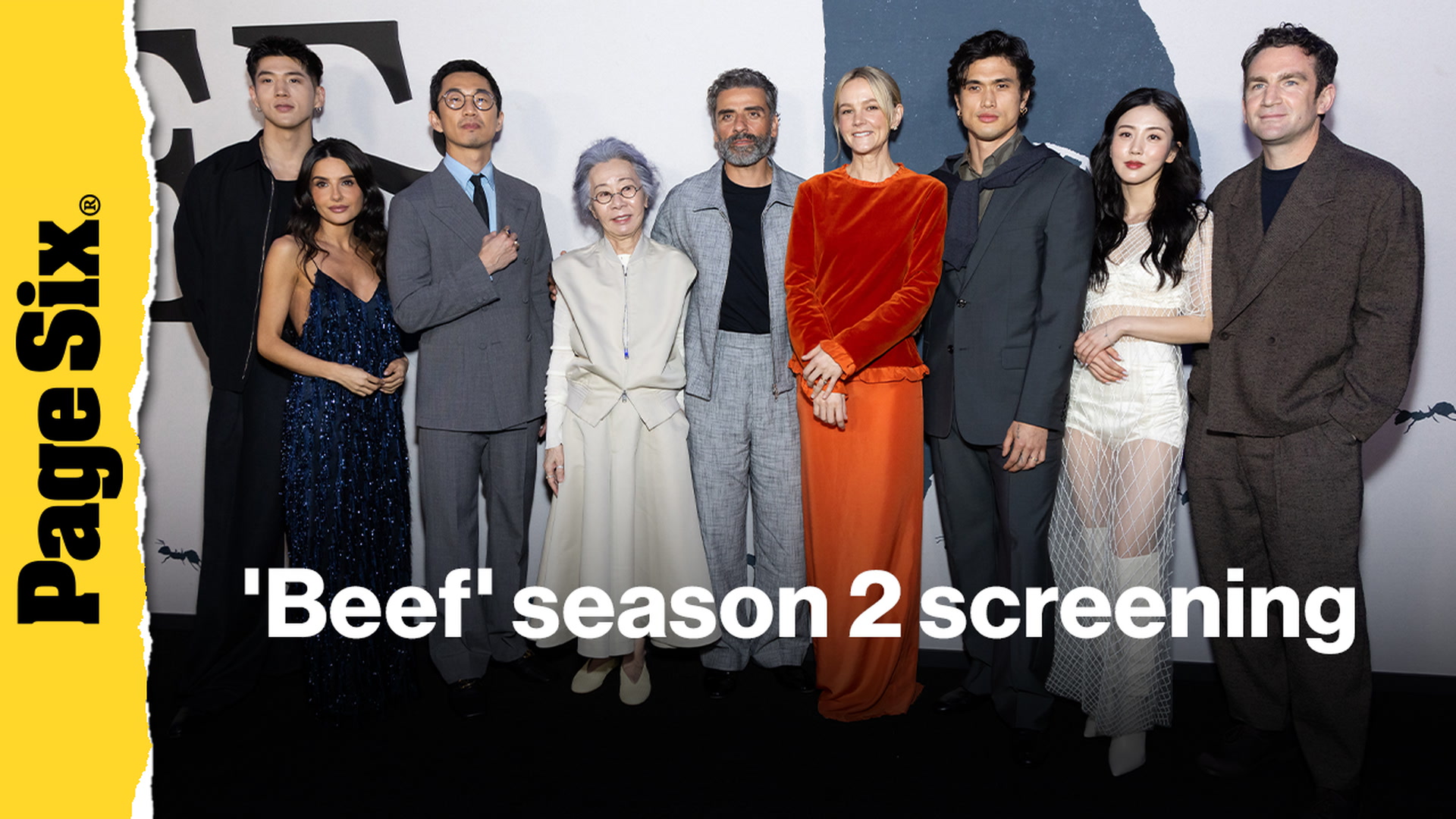 Video thumbnail for Carey Mulligan, Oscar Isaac and more attended the 'Beef' season 2 screening