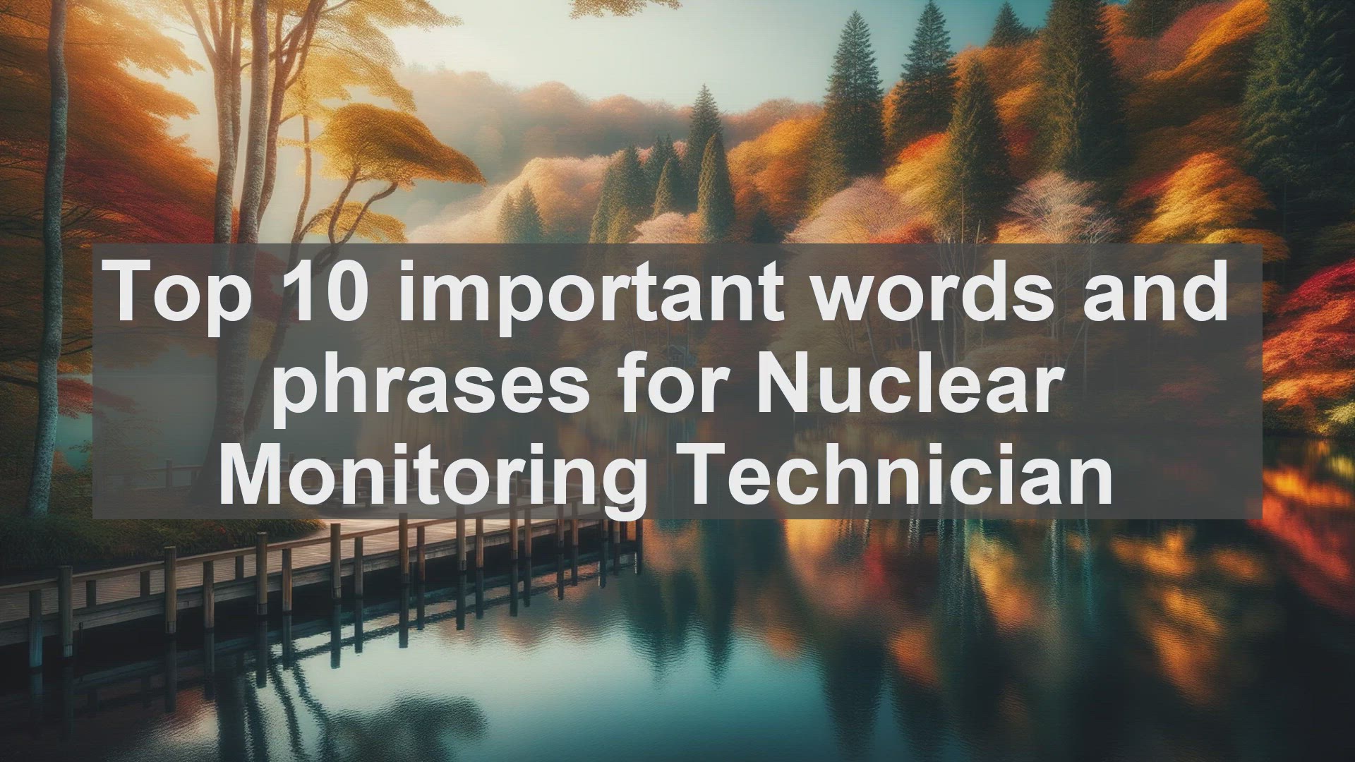 'Video thumbnail for Top 10 important words and phrases for Nuclear Monitoring Technician'