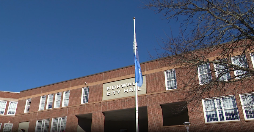 Video thumbnail for 'We are all in this together.' United Nations flag raised at Norwalk City Hall