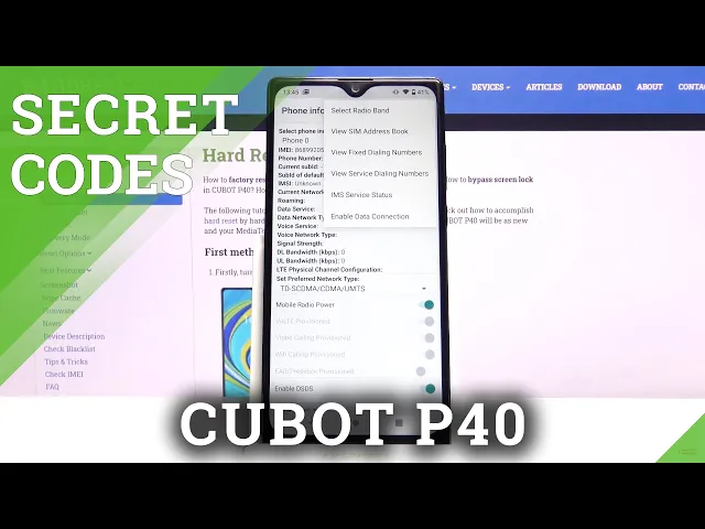 Video thumbnail for How to Use Secret Codes in CUBOT P40 – Hidden Options