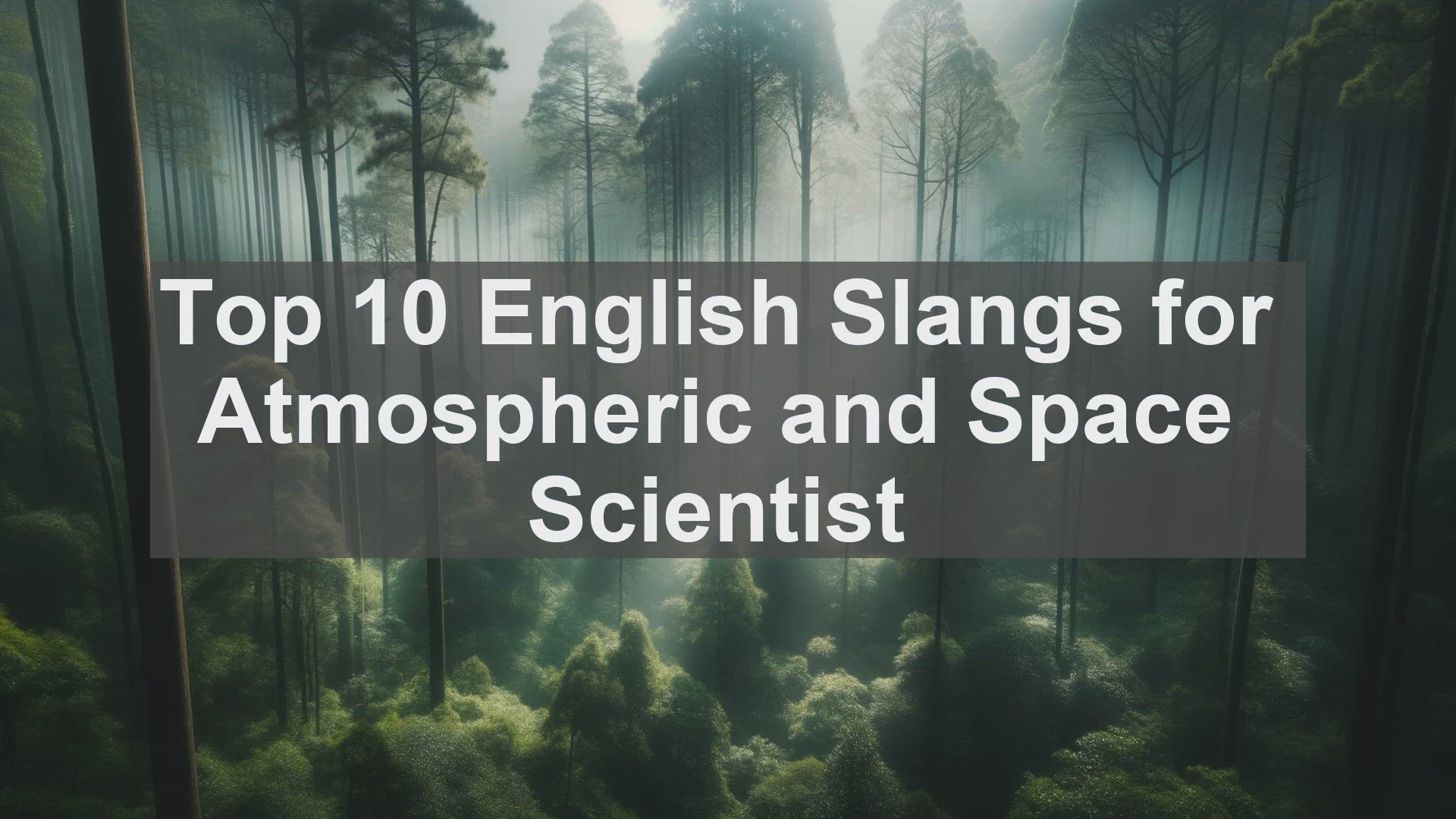 'Video thumbnail for Top 10 English Slangs for Atmospheric and Space Scientist'