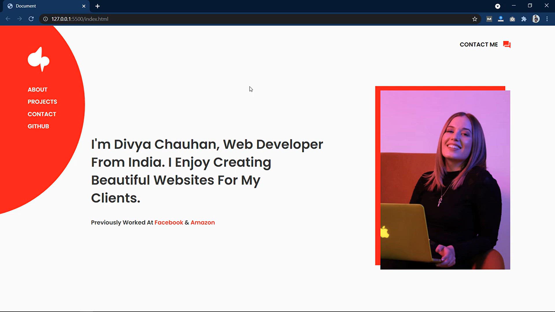 'Video thumbnail for How To Make Personal Website Header Design Using HTML And CSS Step By Step'