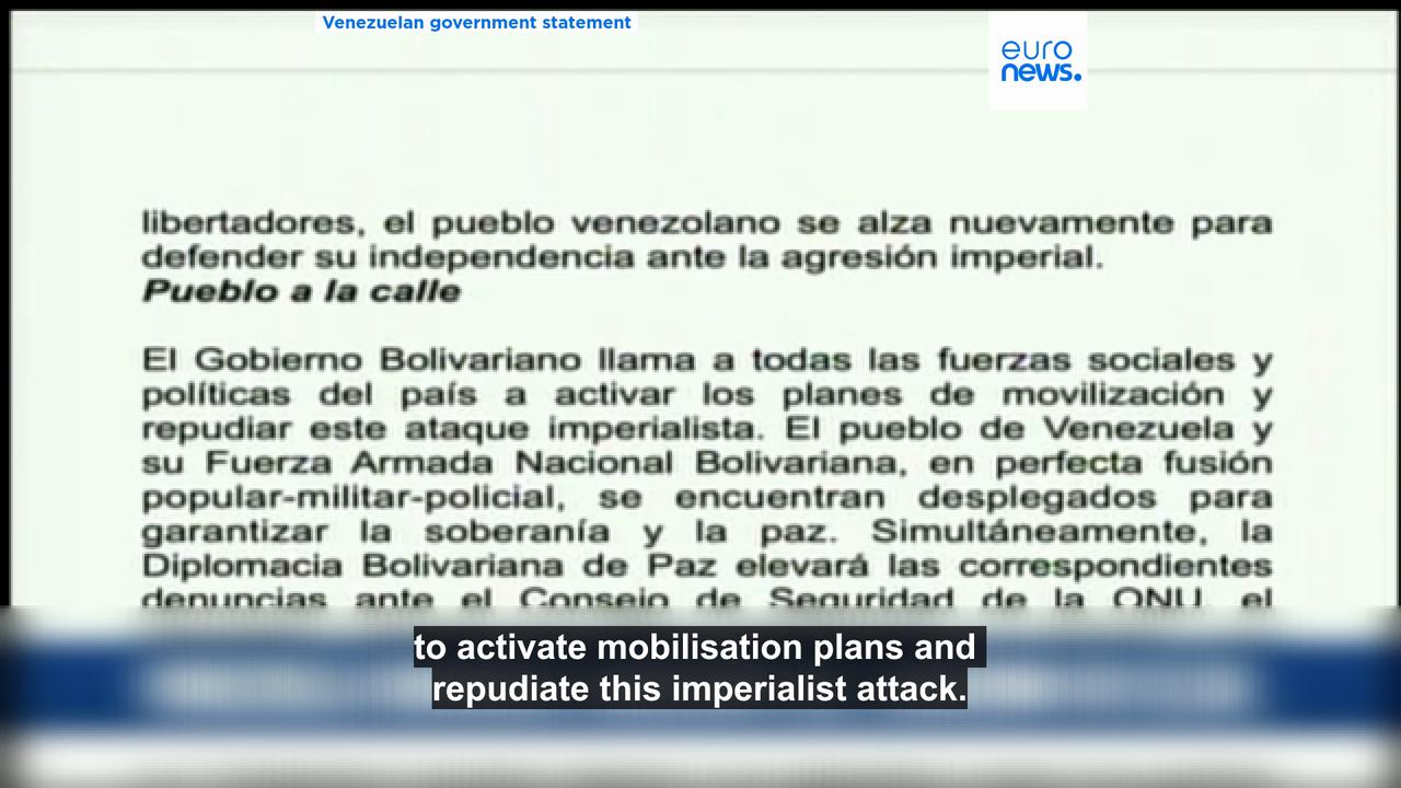 Video thumbnail for Trump hails 'brilliant operation' in Venezuela that led to Maduro's capture