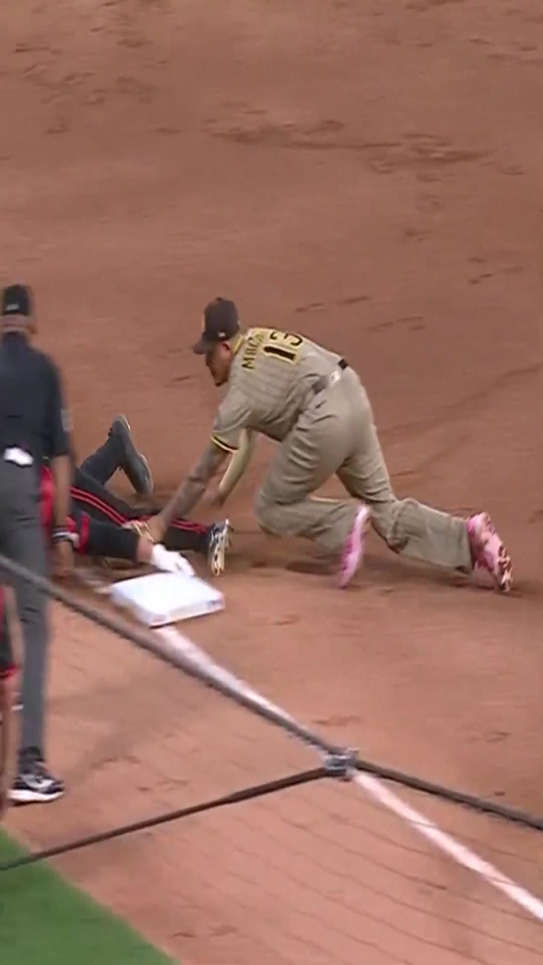 'Video thumbnail for San Diego Padres THROW OUT Kyle Teel at Third Base!'