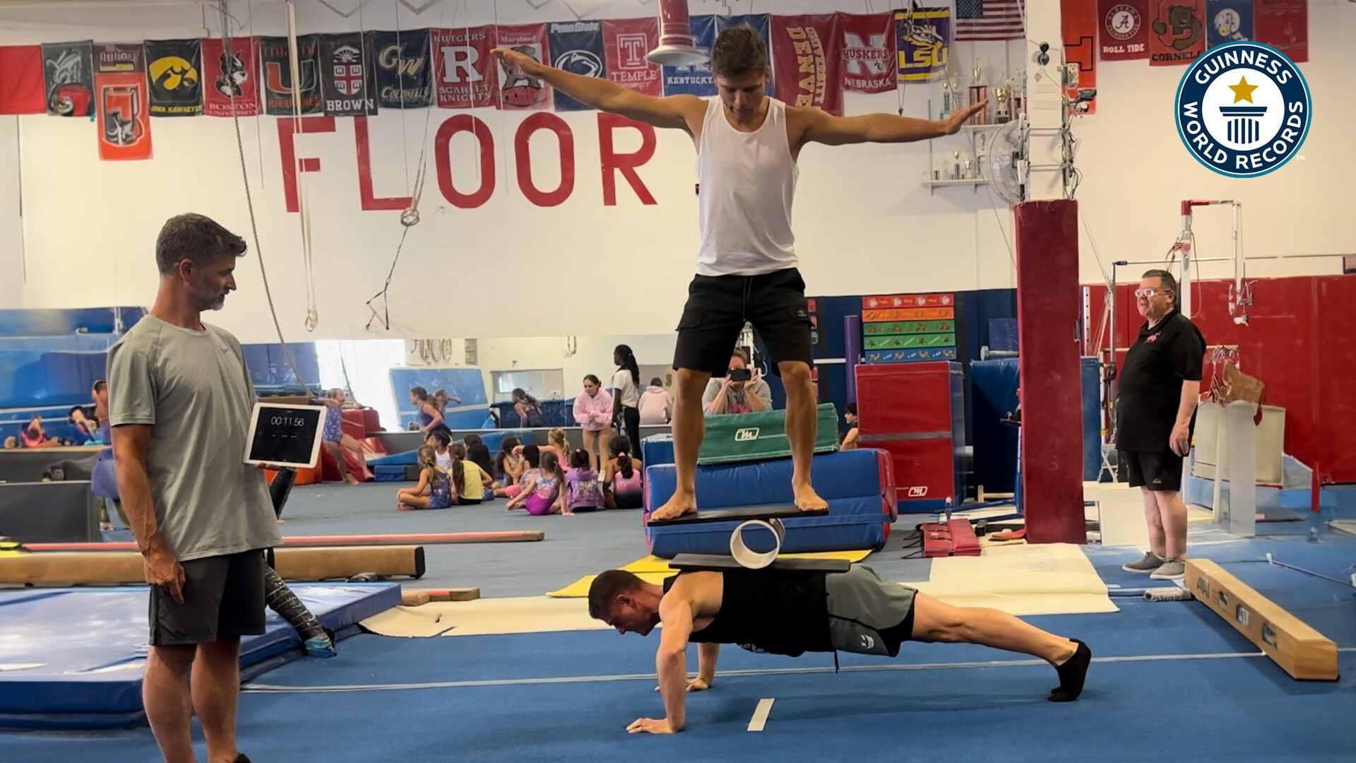 'Video thumbnail for Balla brothers perform extreme balance push-up feat'