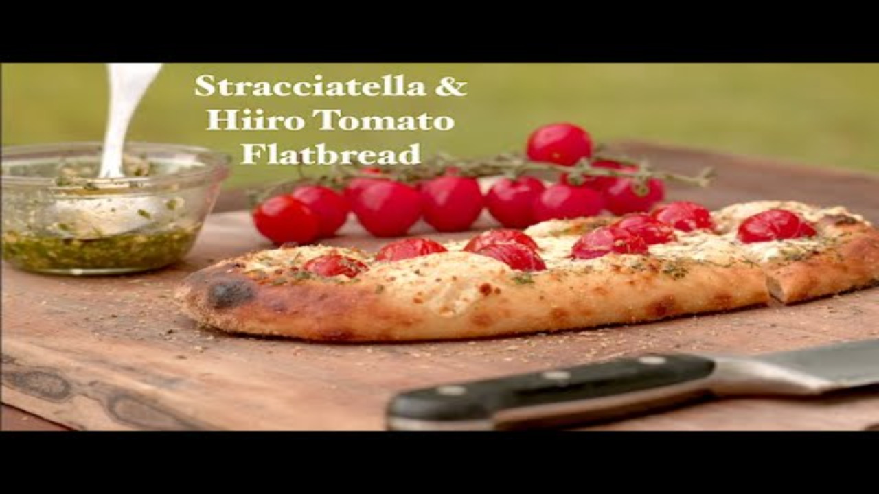 'Video thumbnail for Stracciatella & Hiiro Tomato Flatbread'