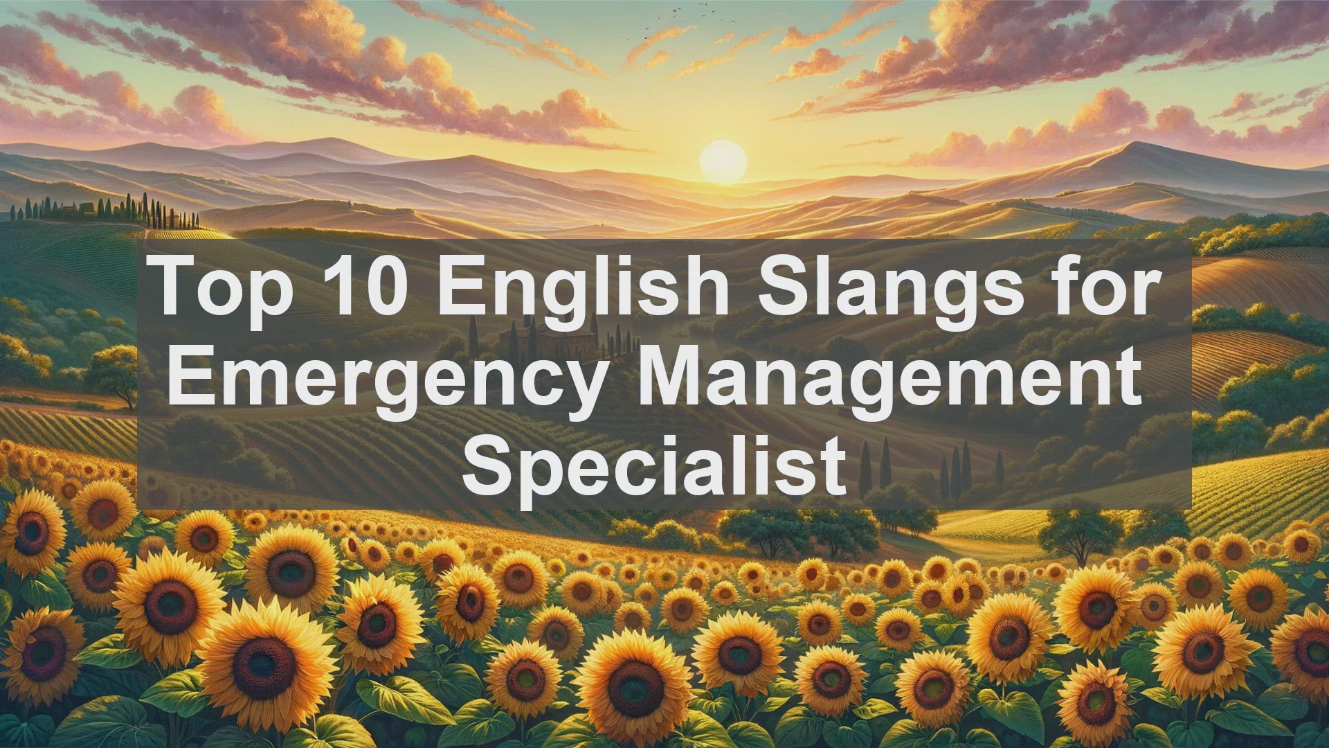 'Video thumbnail for Top 10 English Slangs for Emergency Management Specialist'