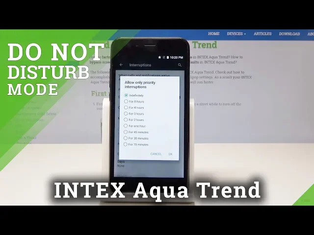 Video thumbnail for How to Activate Do Not Disturb Mode in INTEX Aqua Trend - Mute Sounds