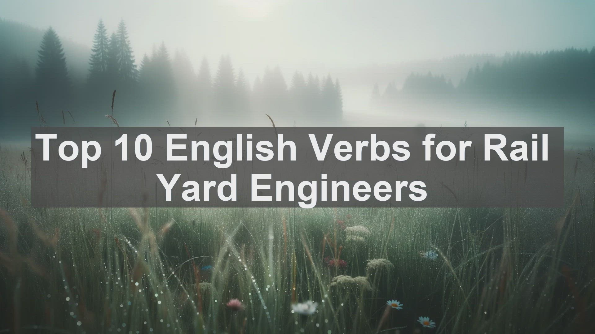 'Video thumbnail for Top 10 English Verbs for Rail Yard Engineers'