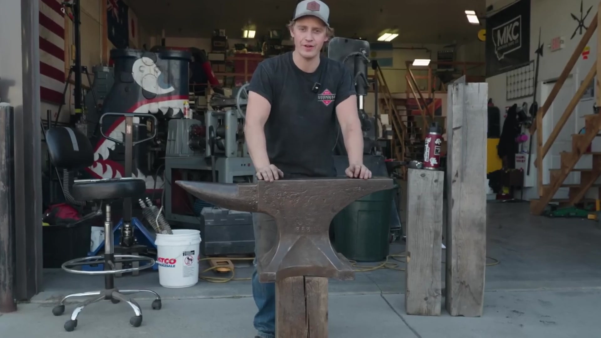 'Video thumbnail for will stelter: restoring a vintage soderfors anvil! metalworking, blacksmithing & crafting an anvil stand'