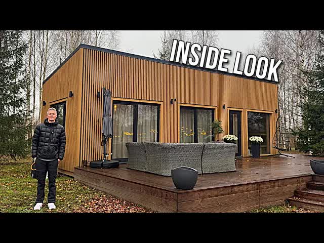 Video thumbnail for kerry tarnow: touring a 600 sq ft cottage prefab home in latvia! compact living, stylish design