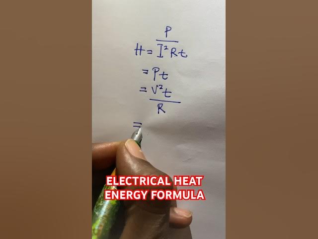 'Video thumbnail for Electrical heat energy formula'