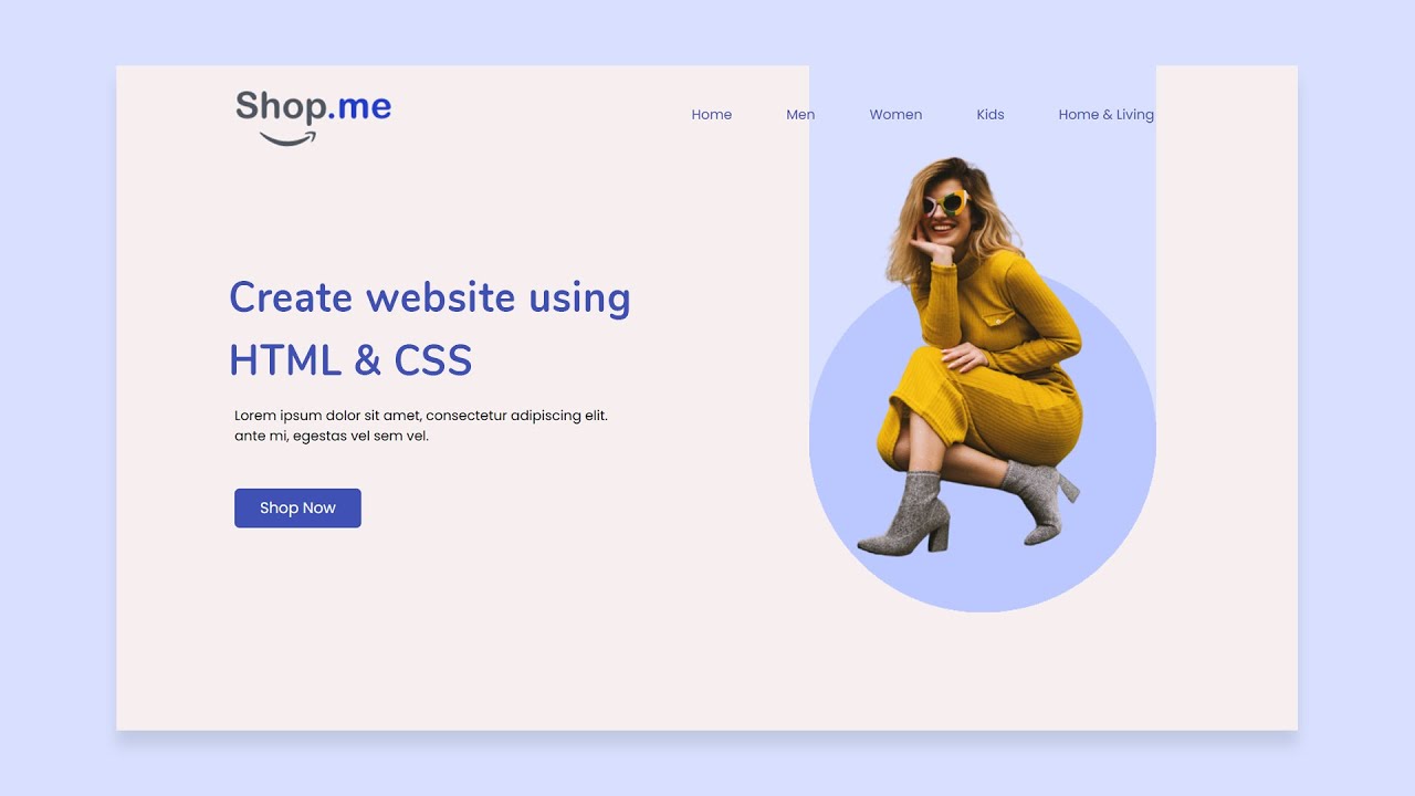 'Video thumbnail for How To Make A Website Header Using HTML And CSS _ Create Website Design With HTML & CSS'