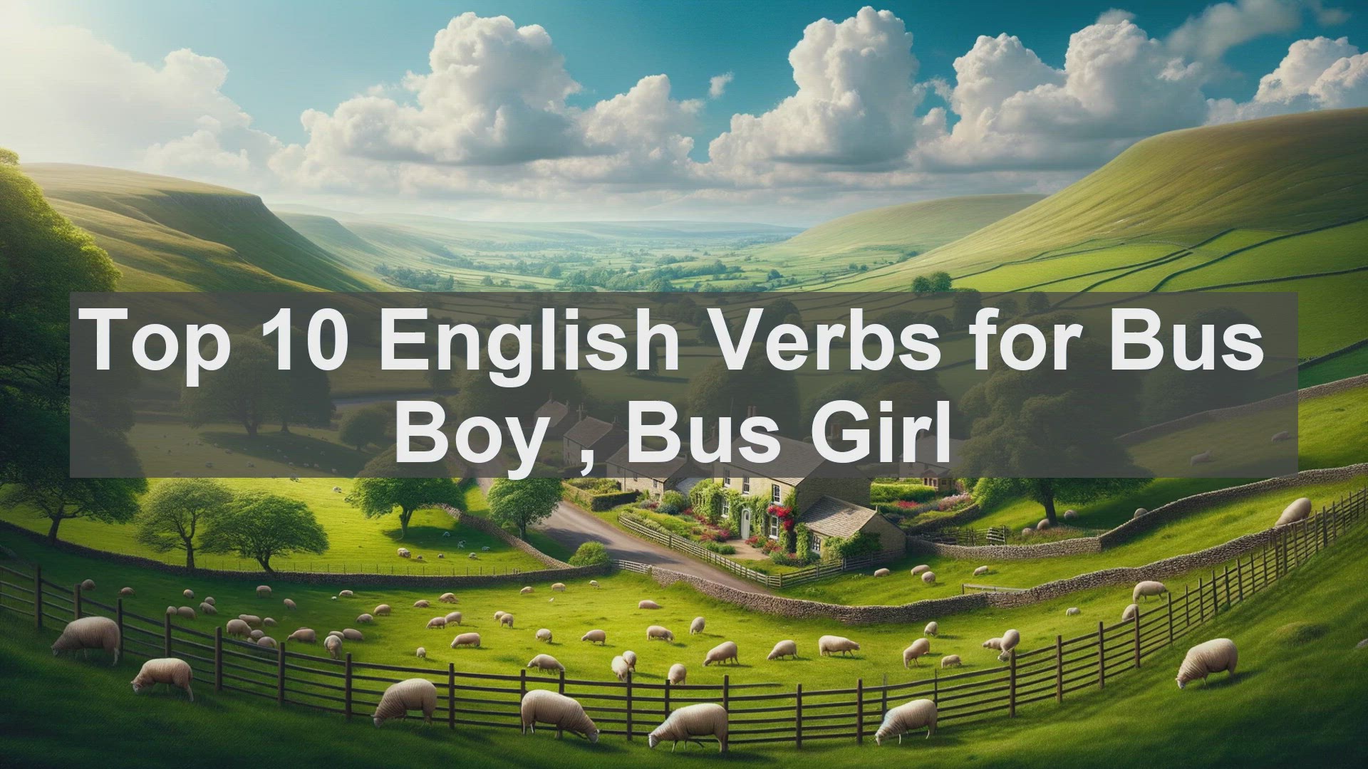 'Video thumbnail for Top 10 English Verbs for Bus Boy  Bus Girl'