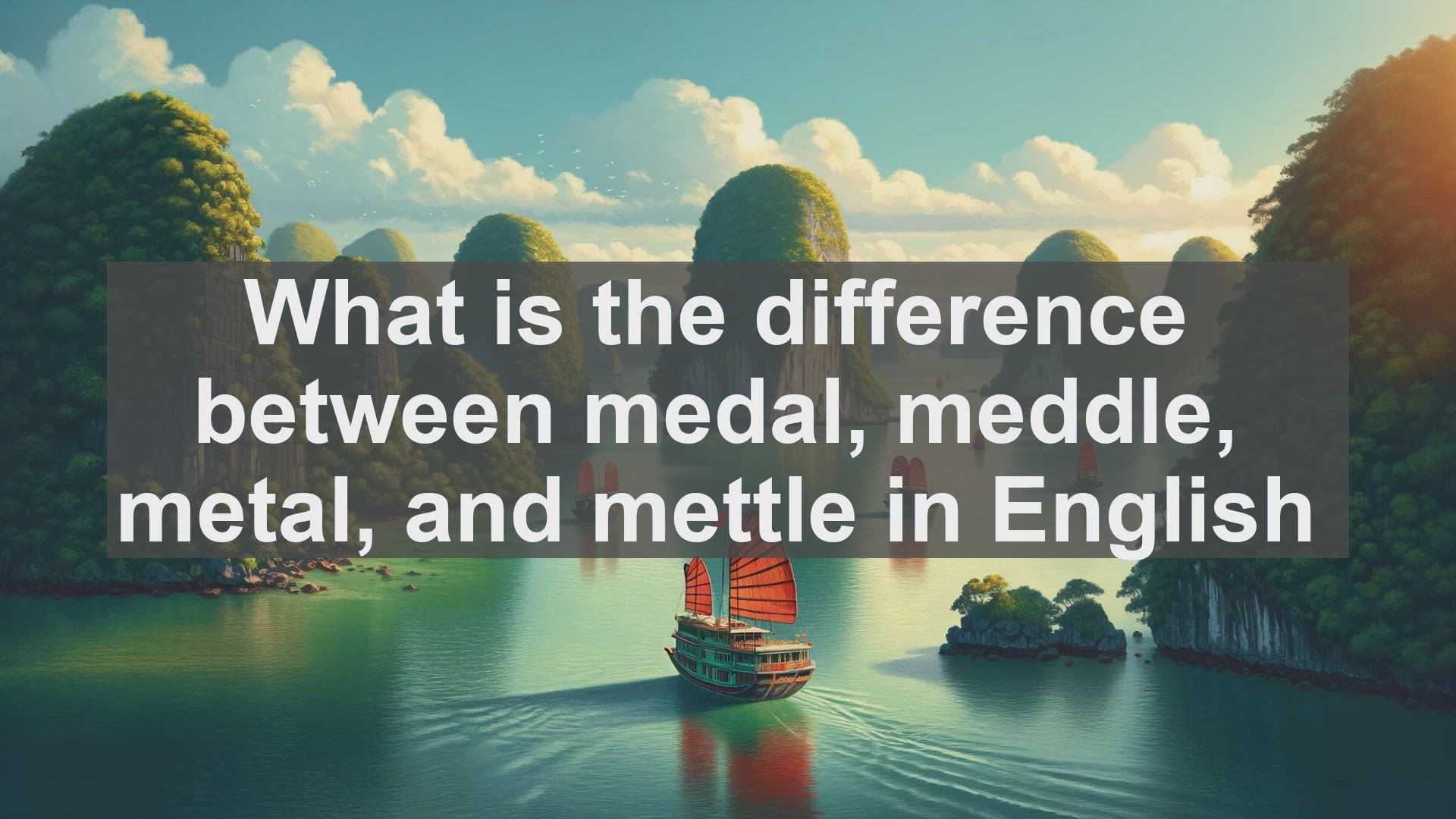 'Video thumbnail for What is the difference between medal meddle metal and mettle in English?'