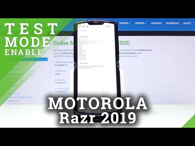 Video thumbnail for Discover All Secret Codes for MOTOROLA Razr 2019 – Advanced Options / Test Mode