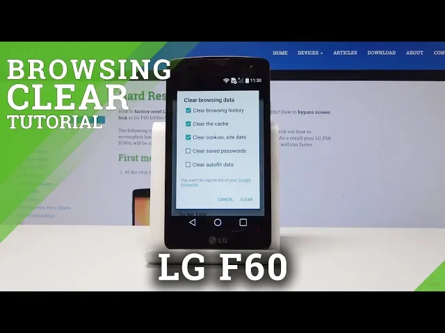 Video thumbnail for How to Delete Browser Data in LG F60 - Clear Cookies & History