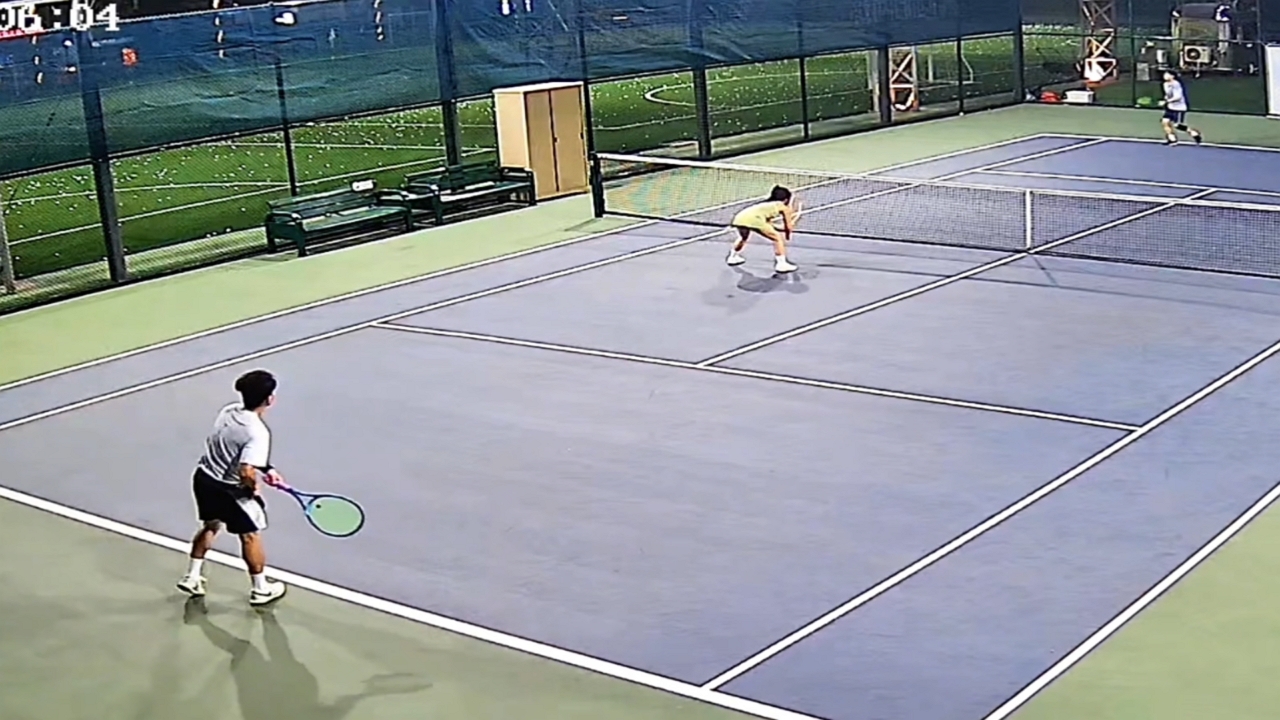 Video thumbnail for Tennis Serve Hits Woman in Hilarious Mishap