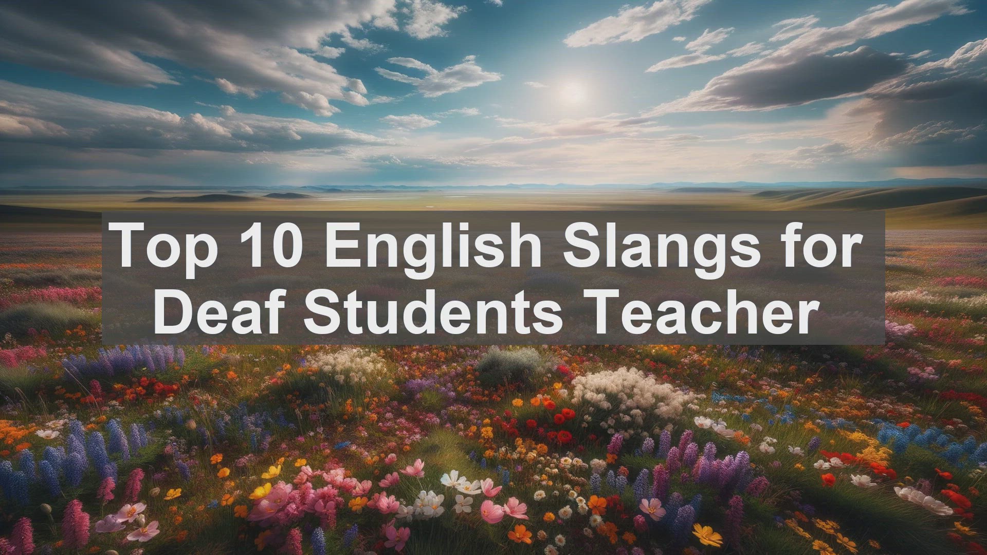 'Video thumbnail for Top 10 English Slangs for Deaf Students Teacher'