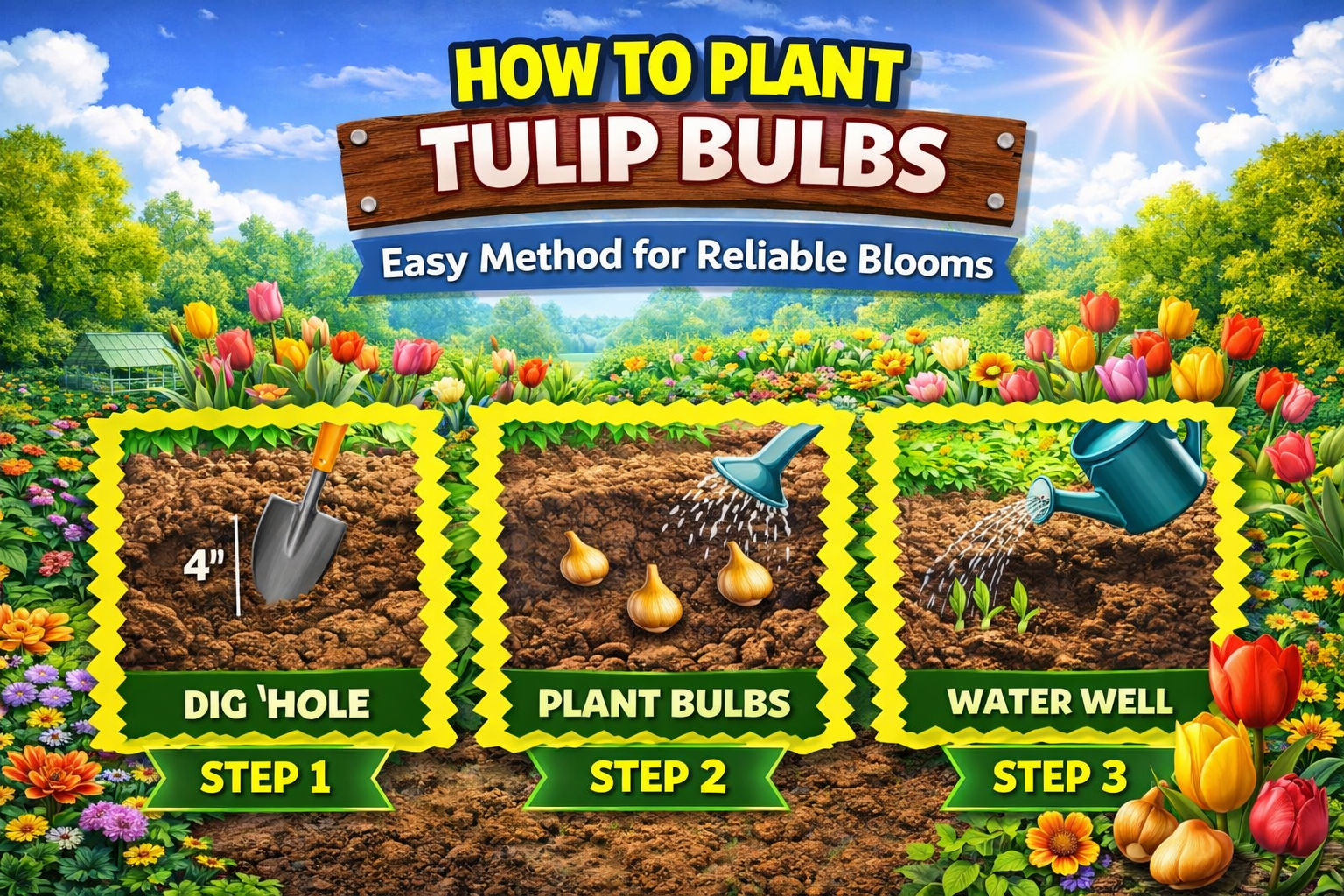 Video thumbnail for How to Plant Tulip Bulbs | Easy Method for Reliable Blooms