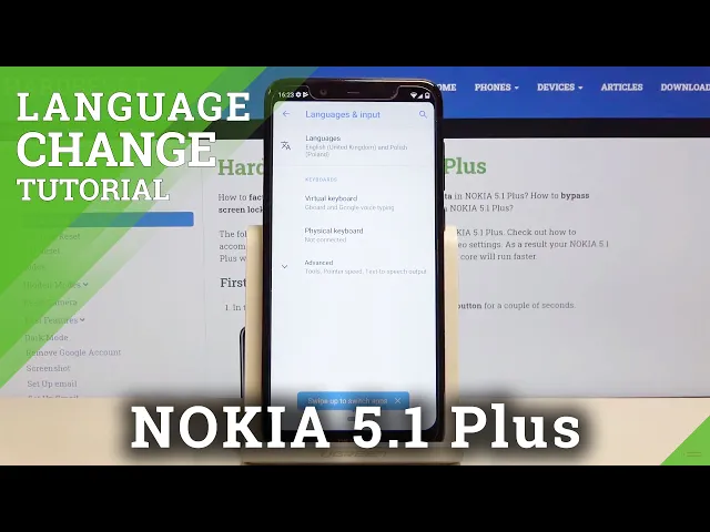 Video thumbnail for How to Change Language in NOKIA 5.1 Plus – Language List