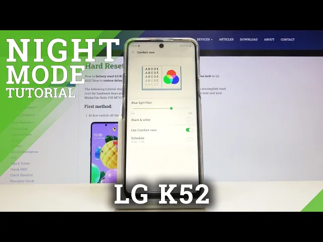 Video thumbnail for How to Enable Eye Comfort Mode in LG K52 – Turn On Blue Light Filter