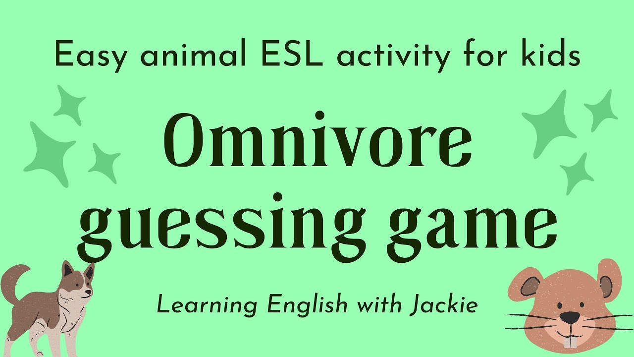 'Video thumbnail for Easy ESL Omnivores Animals Quiz for kids | Fun ESL Guessing Quiz & Activities'