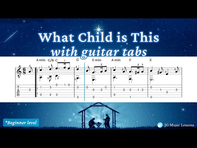 'Video thumbnail for What Child is This guitar tabs and chords 🎸🎄'