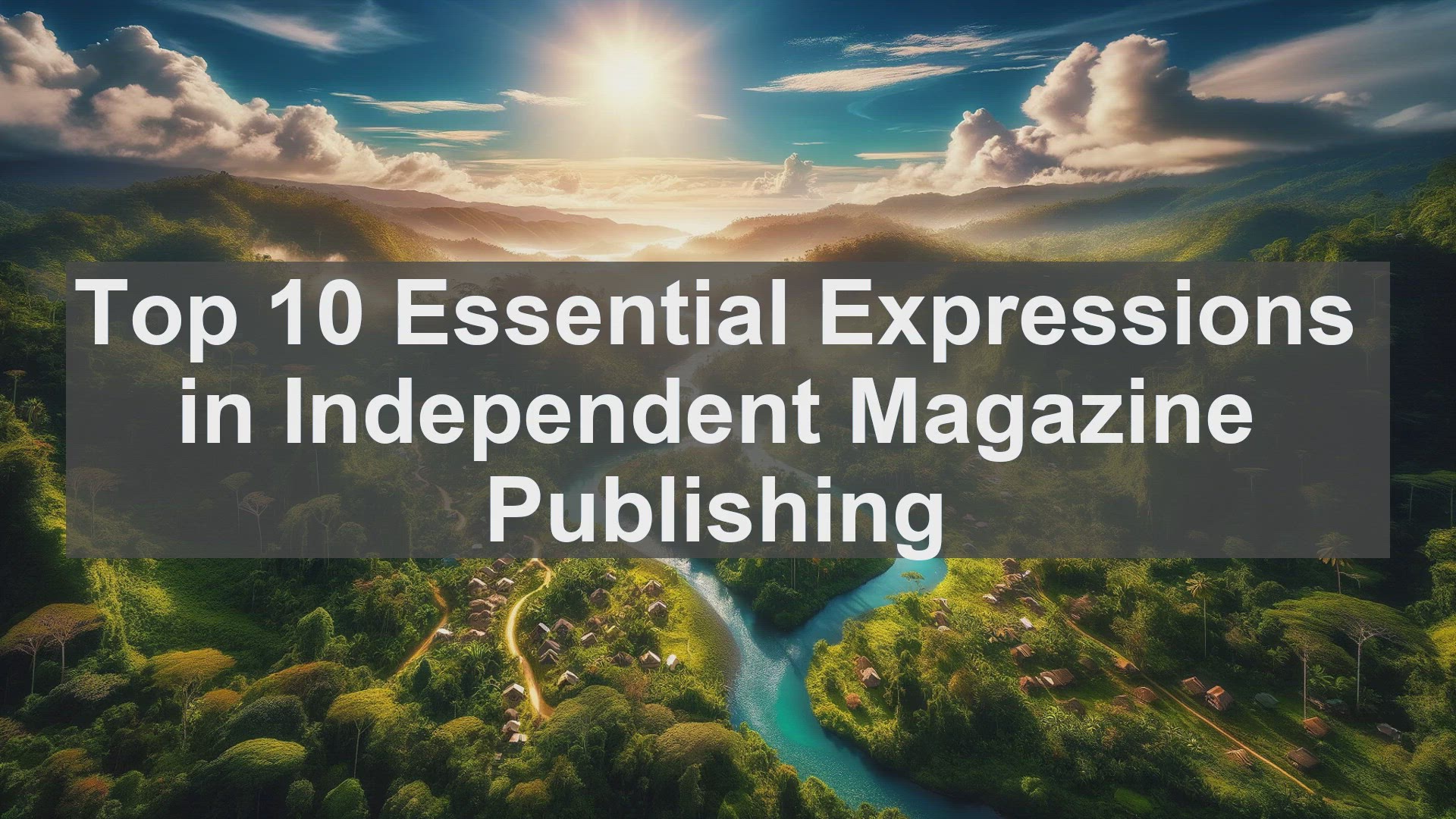 'Video thumbnail for Top 10 Essential Expressions in Independent Magazine Publishing'