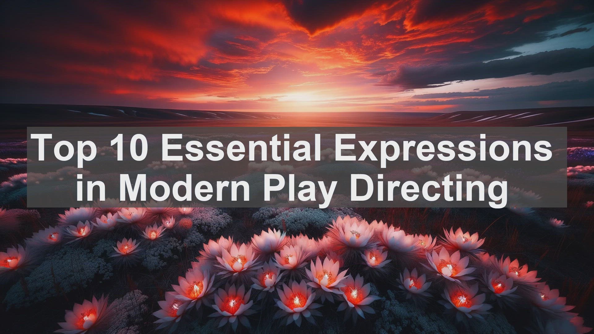 'Video thumbnail for Top 10 Essential Expressions in Modern Play Directing'