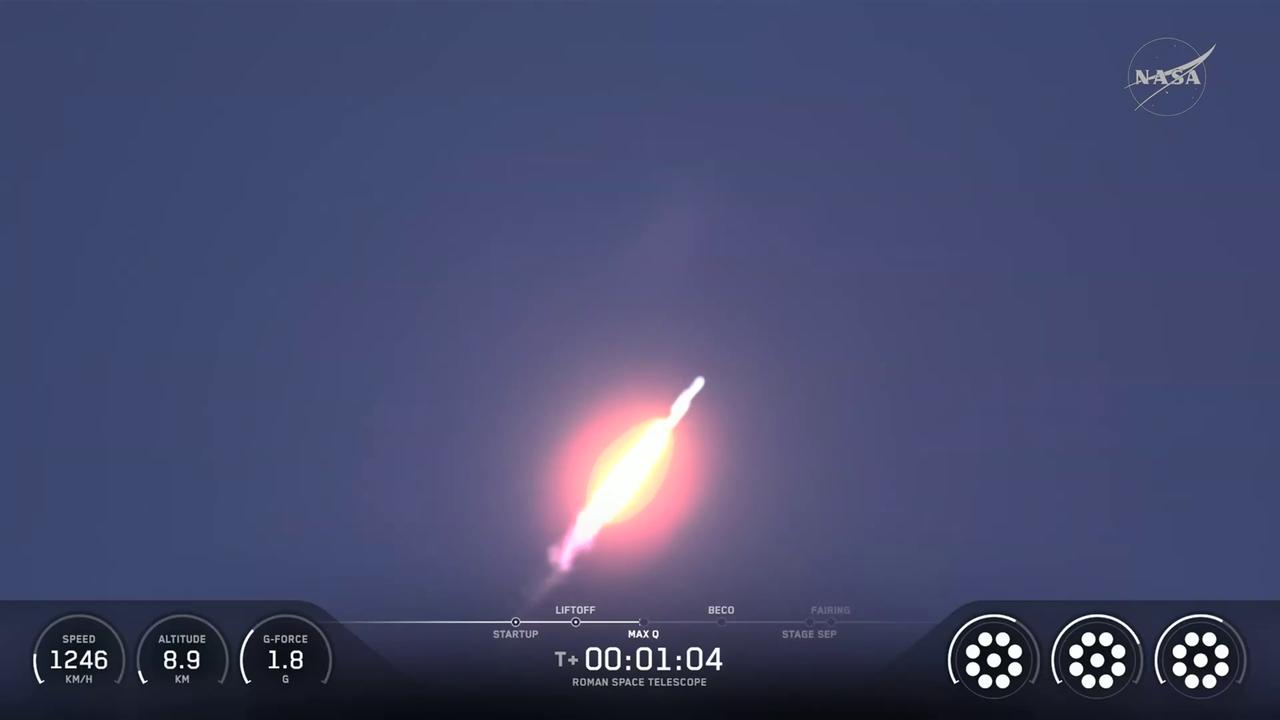 Video thumbnail for United States: NASA Roman Space Telescope Launches in Florida.