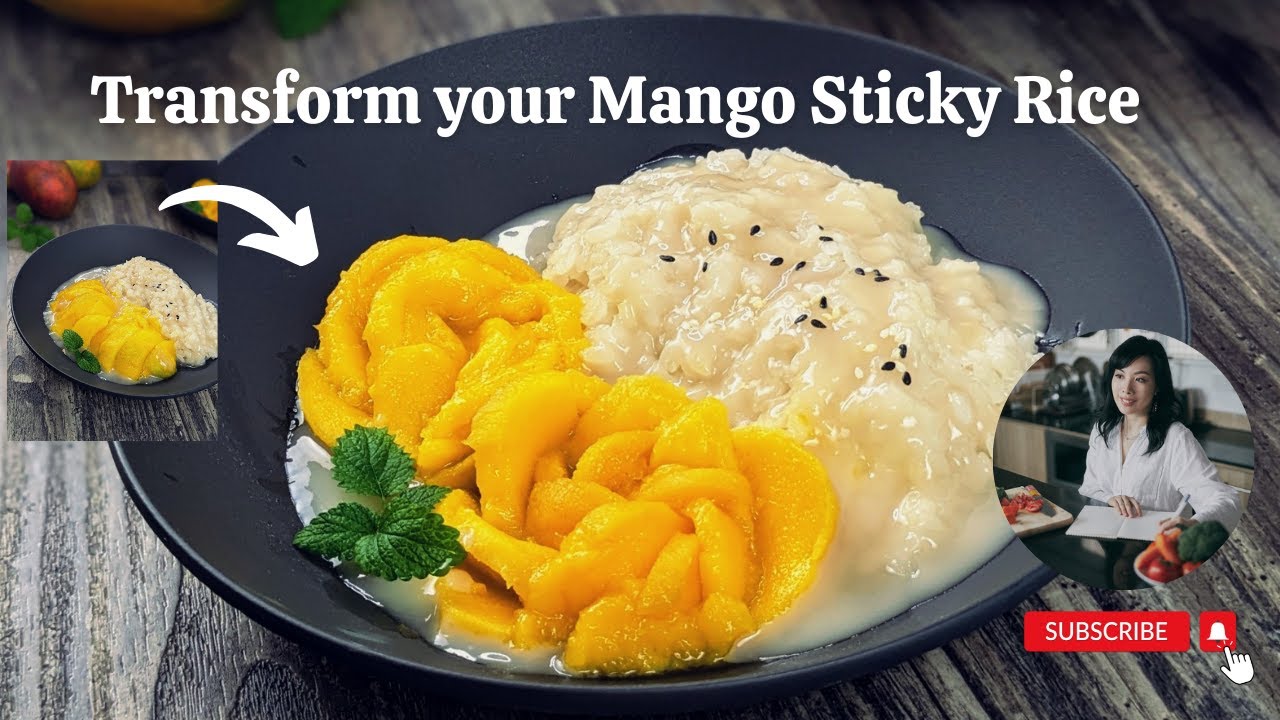 Video thumbnail for How to make Mango Sticky Rice | Mango Rose | Step by Step Guide@mrs5cookbook