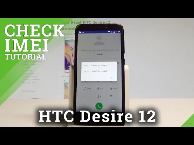 Video thumbnail for How to Check IMEI Number on HTC Desire 12 - Serial Number Info |HardReset.Info