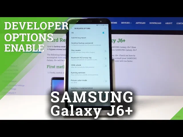 Video thumbnail for How to Activate Developer Options on SAMSUNG Galaxy J6+ - Developer Mode
