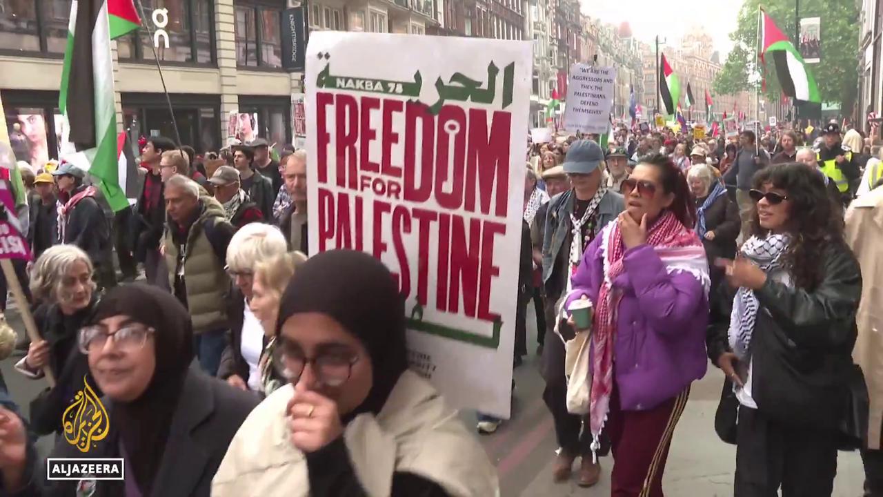 Video thumbnail for UK demonstrations: Palestine solidarity and far-right rallies in London