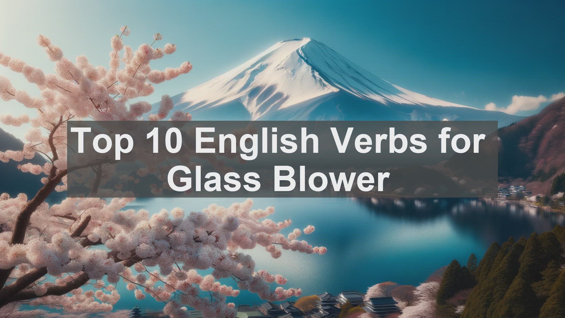'Video thumbnail for Top 10 English Verbs for Glass Blower'