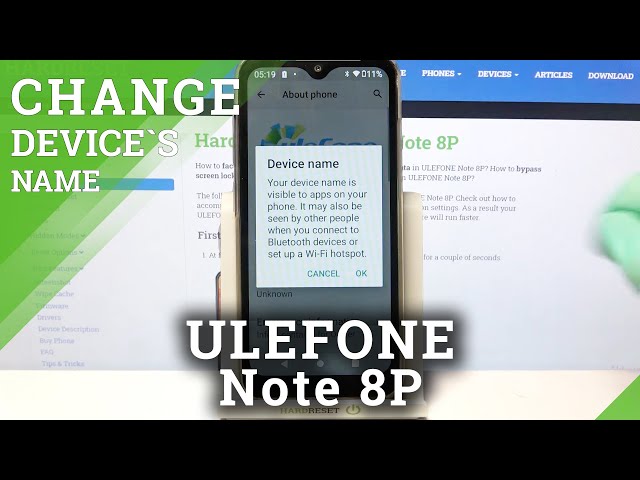 Video thumbnail for ULEFONE Note 8P Name - Rename Gadget