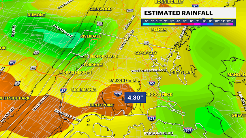 Video thumbnail for STORM WATCH: Lingering flooding into the overnight possible for the Bronx