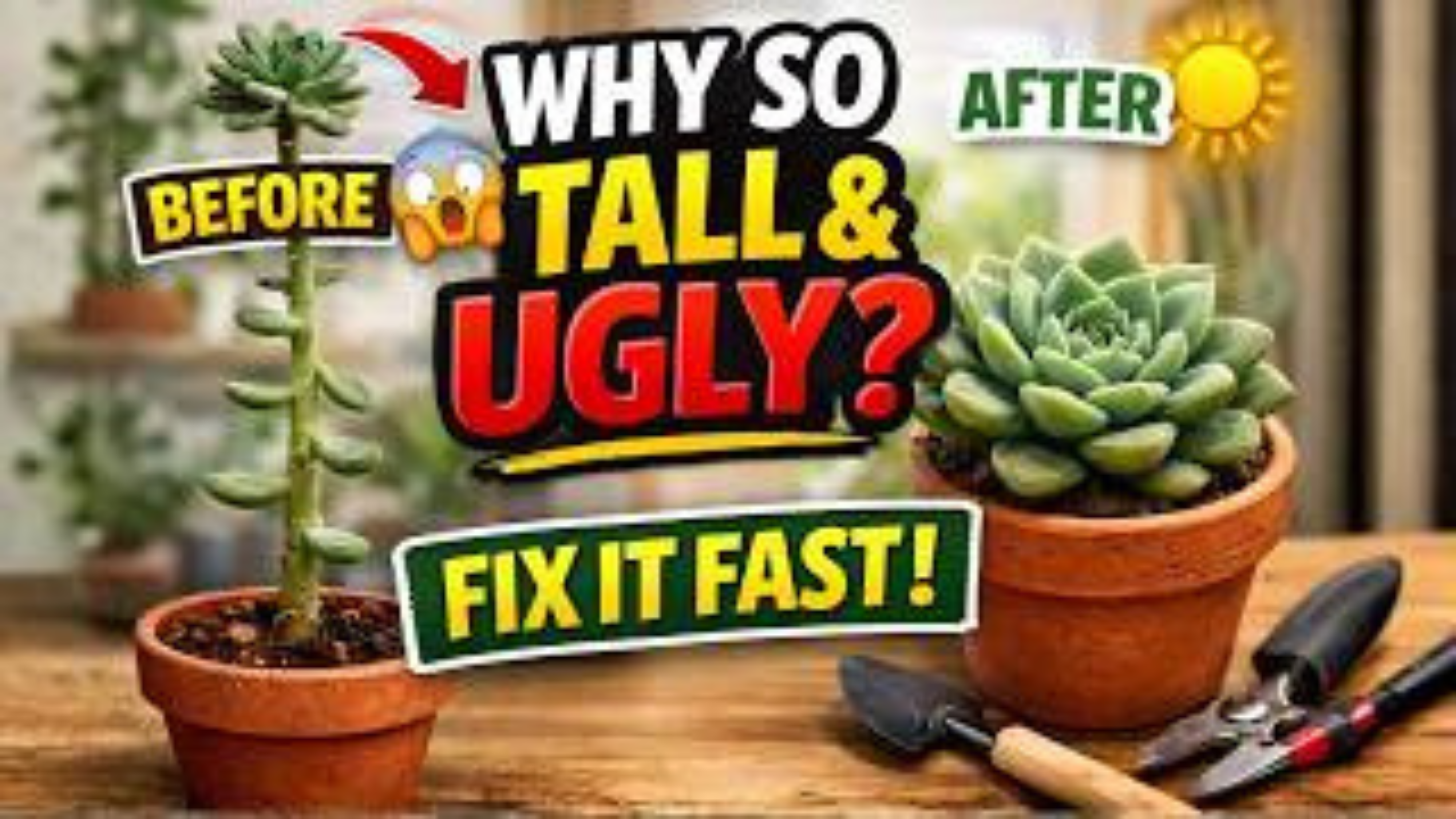 Video thumbnail for Why Your Succulent Is Growing Tall & Ugly 😳 (Fix It FAST!)