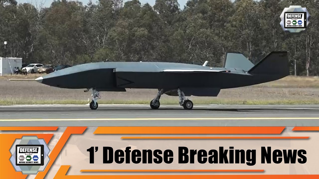 Video thumbnail for Boeing Australian Loyal Wingman Unmanned Aircraft completes first taxi Australia 1' defense news