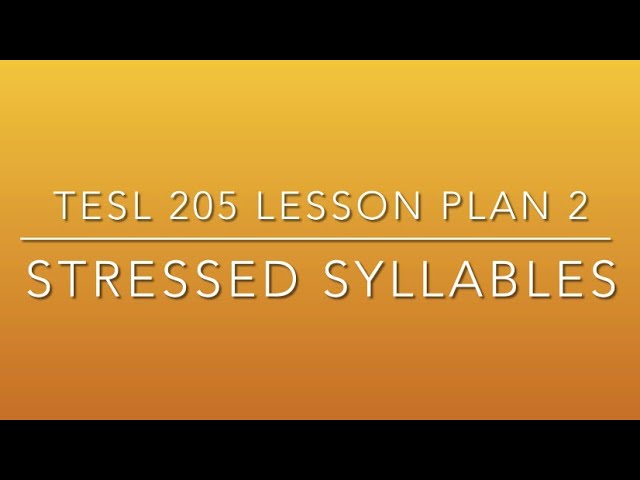 Video thumbnail for Learning stress and non-stress syllables using limericks. Focus on pronunciation.