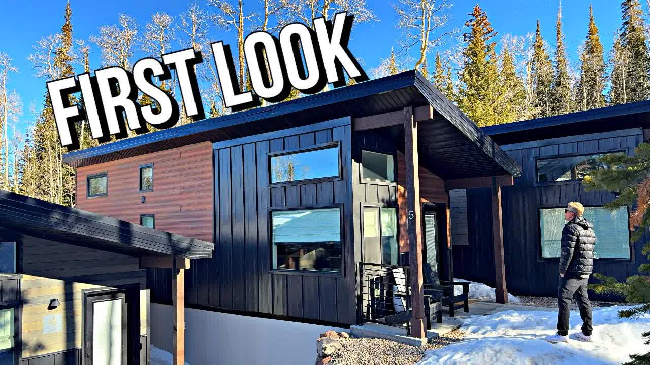 Video thumbnail for Unplug Resort: Brian Head, Utah Zip Kit Homes - Prefab Cabin Adventure