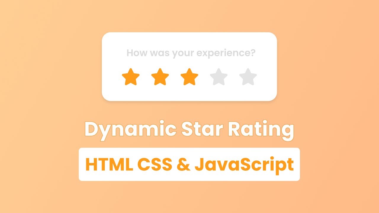 'Video thumbnail for How to Create Star Rating in HTML CSS & JavaScript'