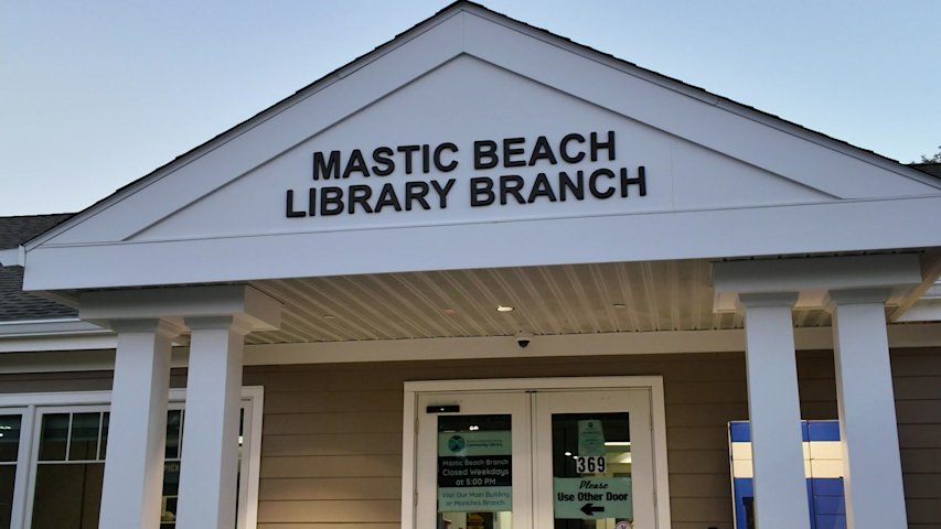 Video thumbnail for Mastic Beach library branch to close as traditional library amid safety concerns