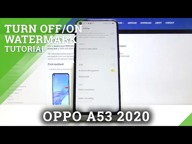 Video thumbnail for How to Enable / Disable Camera Watermark in OPPO A53 2020 – Customize Camera Functions
