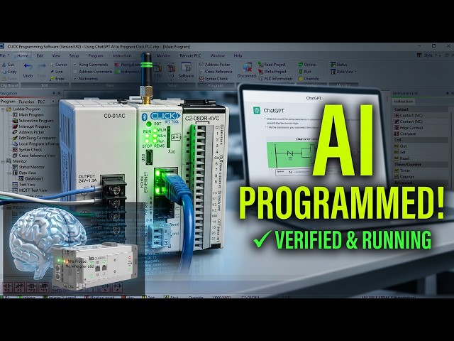 Video thumbnail for Using ChatGPT AI to Program a Click PLC