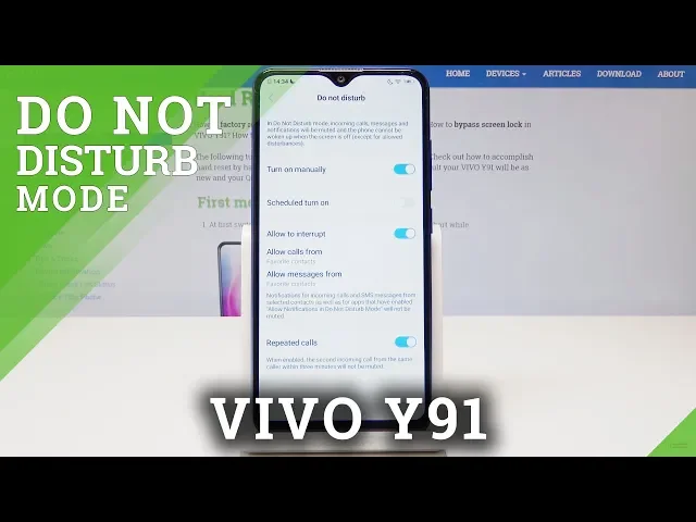 Video thumbnail for How to Activate Do Not Disturb Mode in VIVO Y91 - Block Sounds