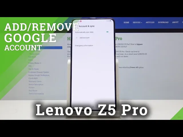 Video thumbnail for How to Erase Google User in LENOVO Z5 Pro - Add & Remove Google Account