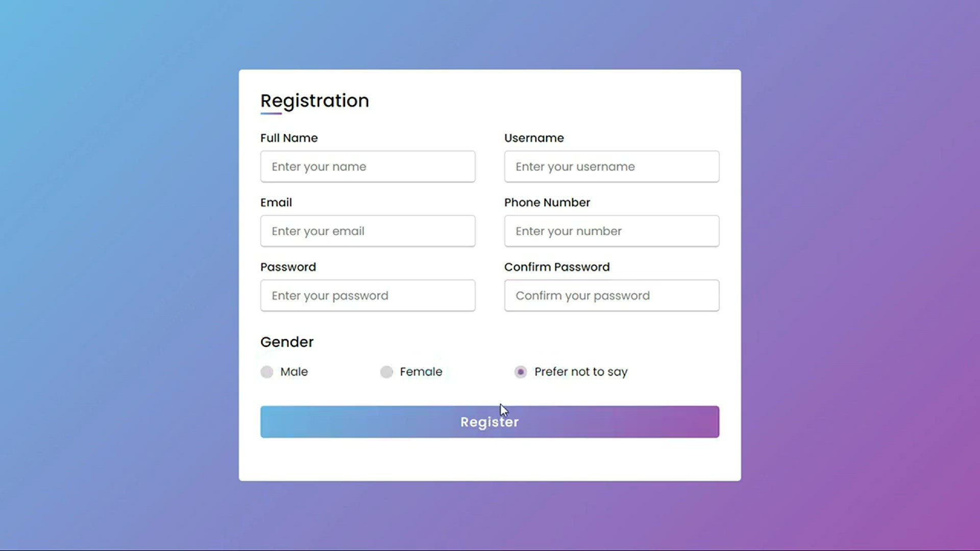 'Video thumbnail for Responsive Registration Form in HTML & CSS'