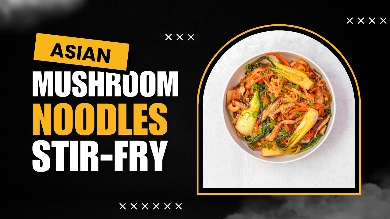 'Video thumbnail for Asian Mushroom Noodles Stir-Fry'